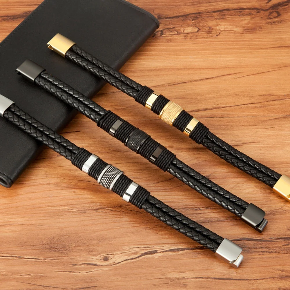 Lina | Geweven leren armband - Image 6