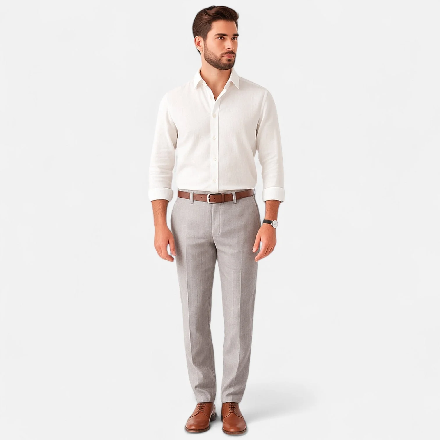 Linnen broek met elastische taille en zijzakken - Image 3