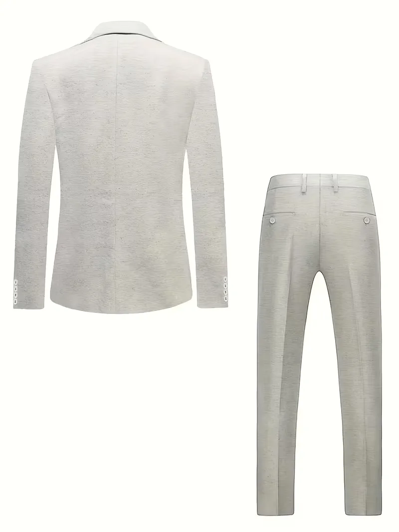 Linnen pak met slim fit - Image 3