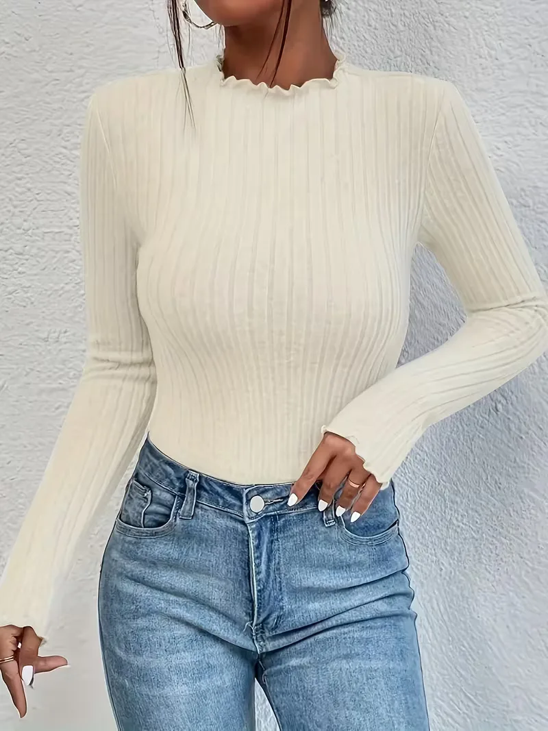 Longsleeve met mock neckline - Image 11