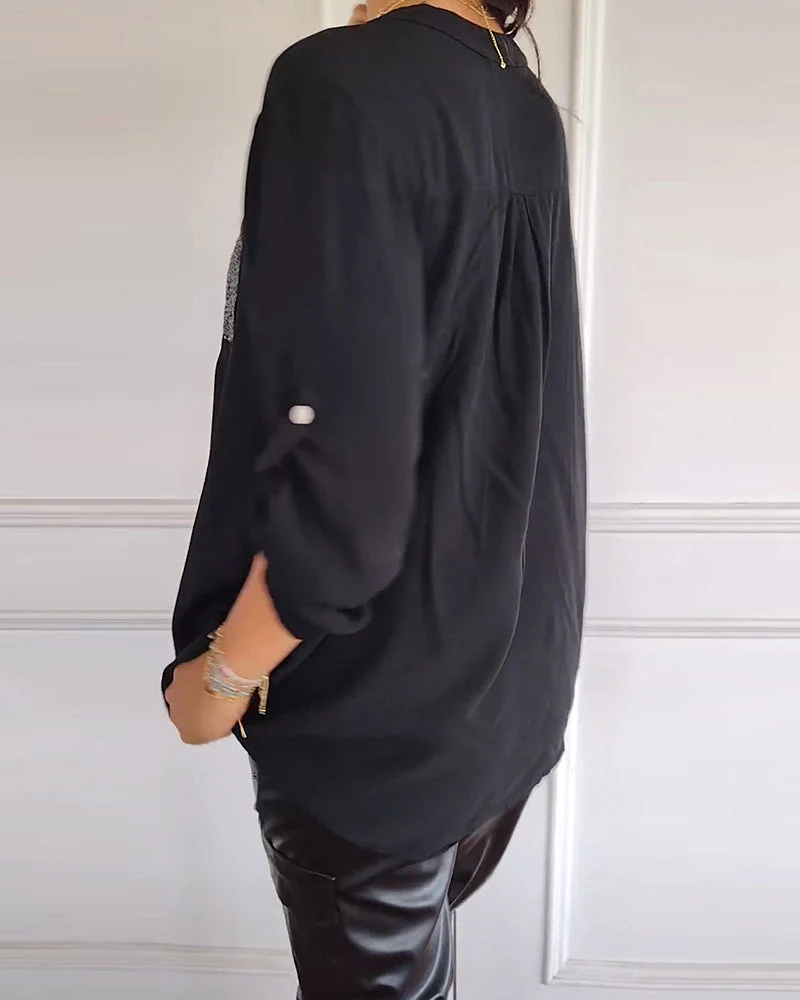 Losse blouse met pailetten - Image 3