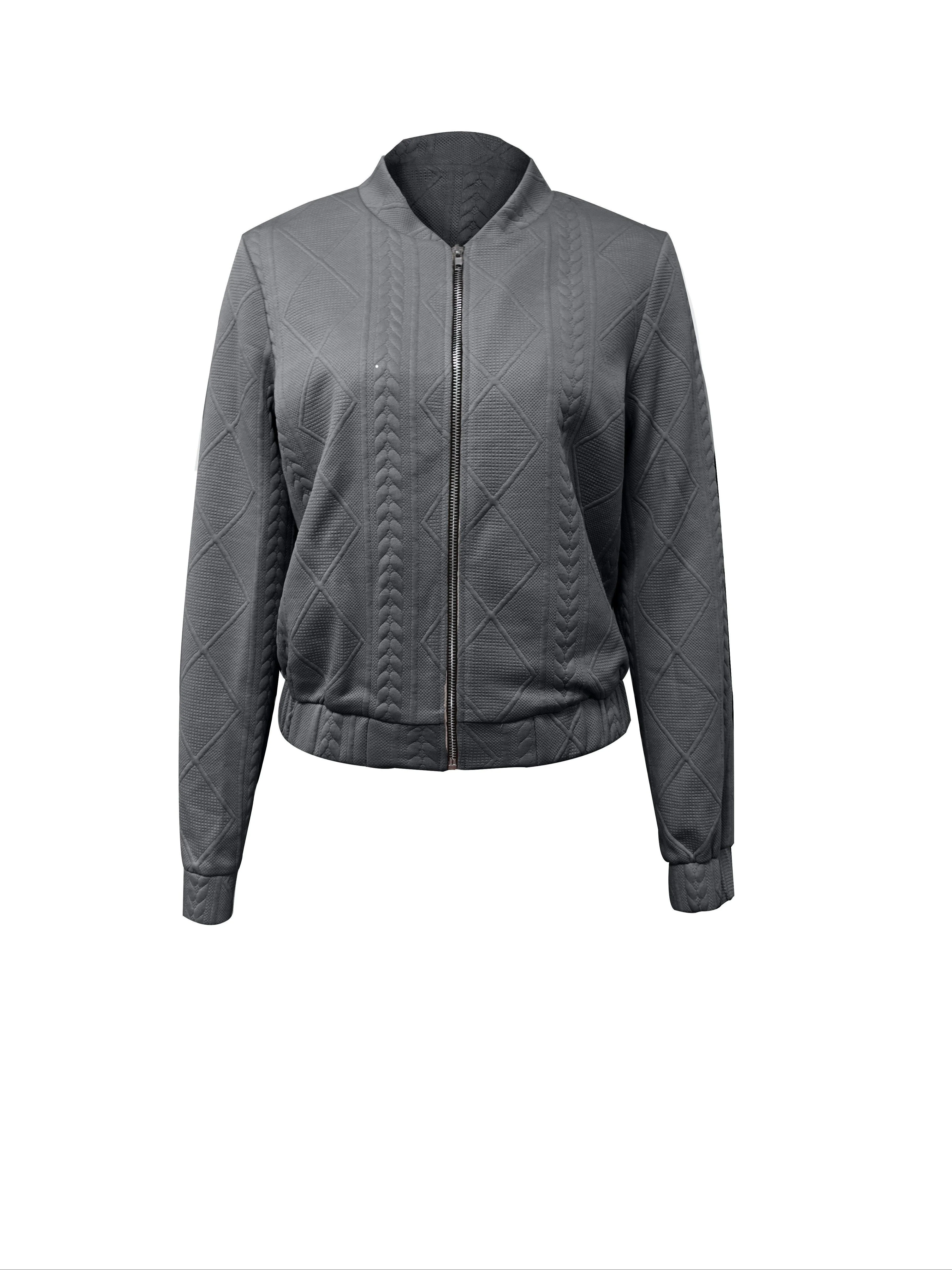 Lotte | Casual bomberjack met effen textuur - Image 3