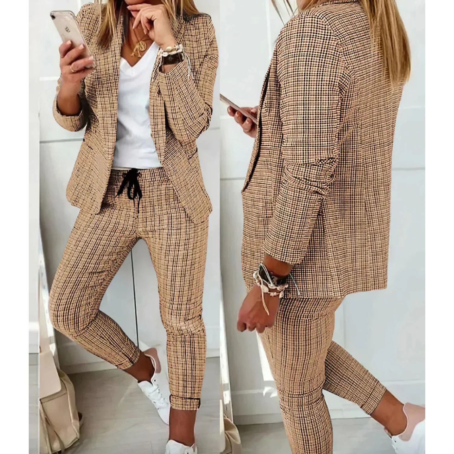 Lotte | Damespak met lange blazer en broek - Image 2