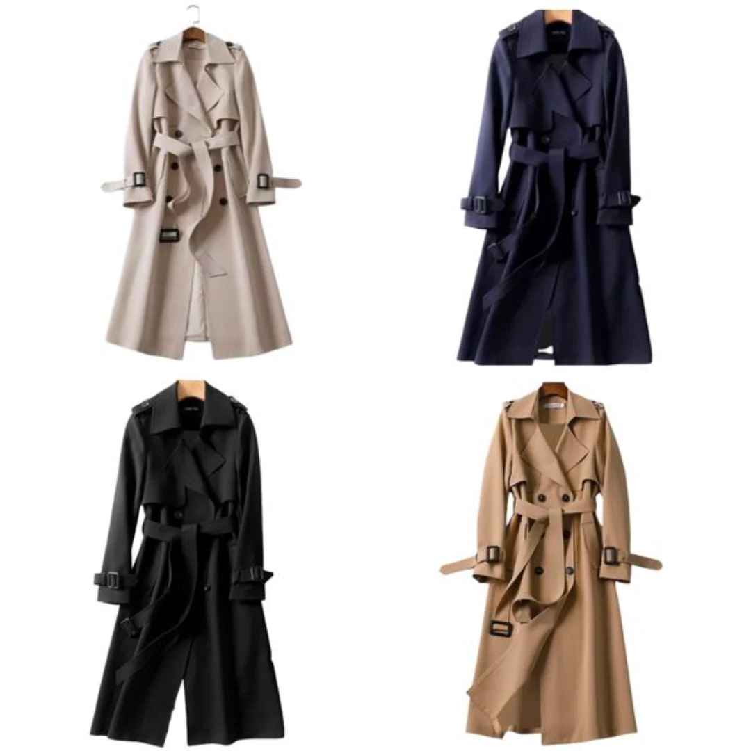 Lotte | Elegante lange dames jas met dubbele knopen - Image 6