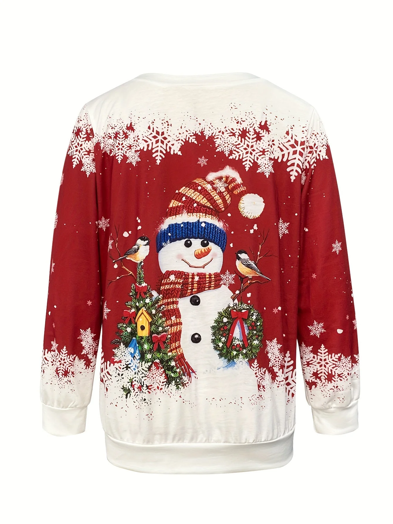 Lotte | Feestelijk kerstmanprint dames sweatshirt - Image 3