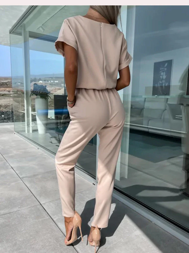 Lotte | Jumpsuit met korte mouw en ceintuur - Image 9
