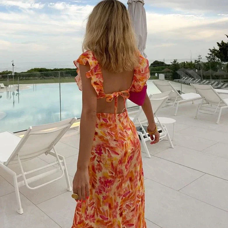 Lotte | Jurk met print en ruches - Image 2