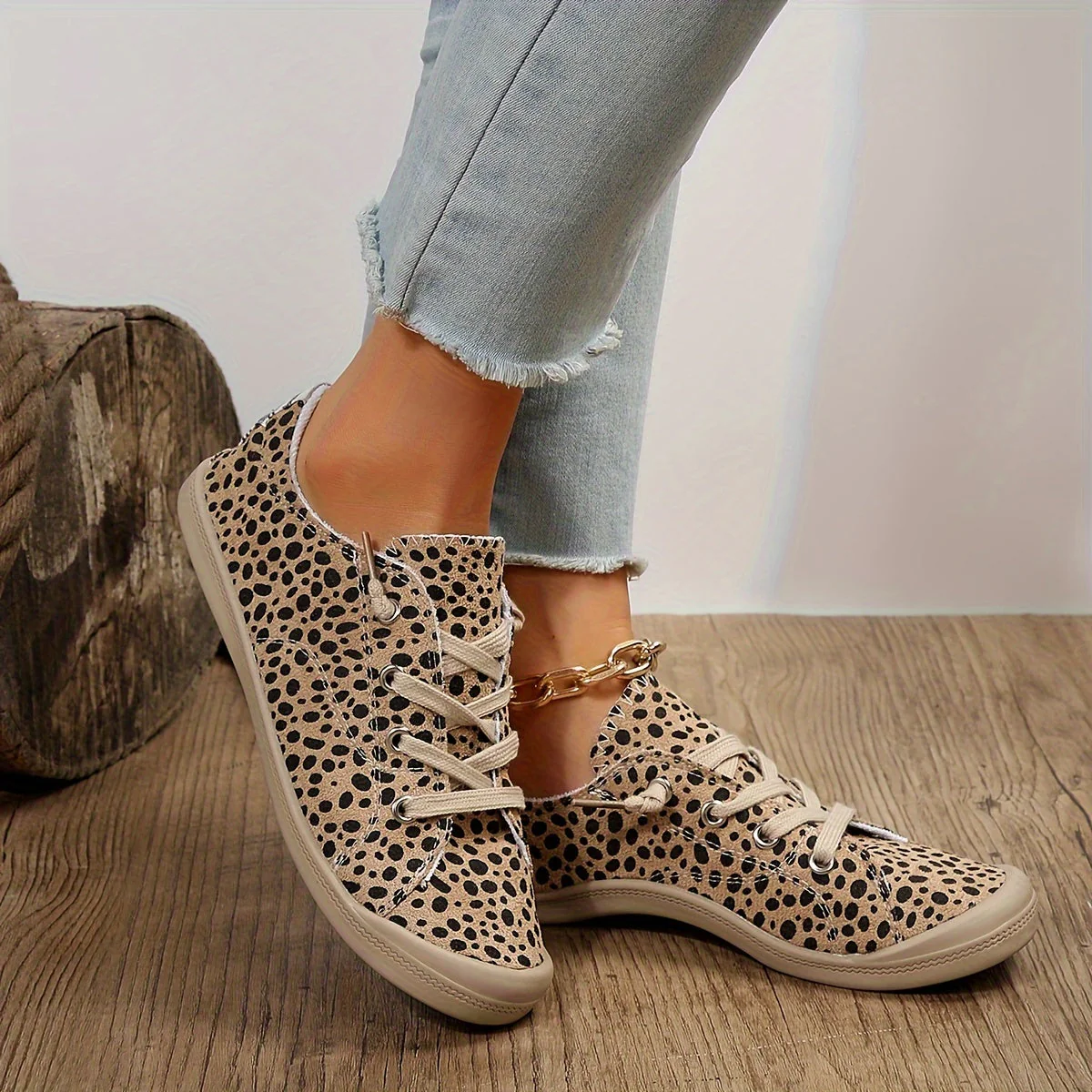 Leopard | Luipaardprint damessneakers in lage stijl - Image 4