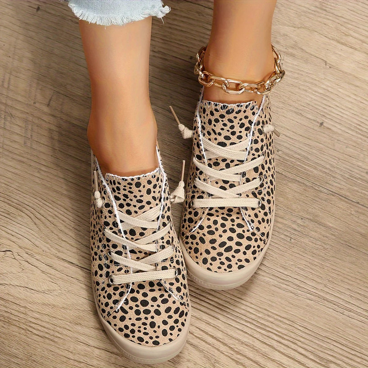Leopard | Luipaardprint damessneakers in lage stijl - Image 5
