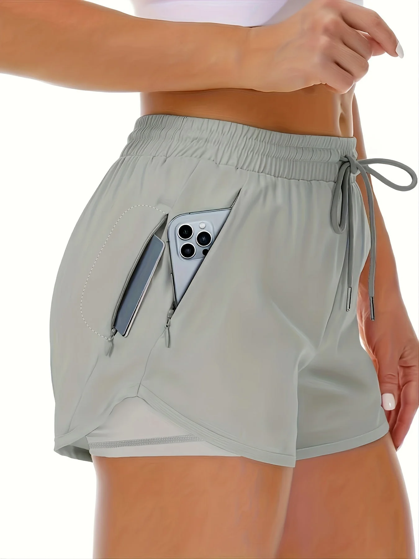 Lotte | Sportieve 2-in-1 dames short met zakken - Image 2