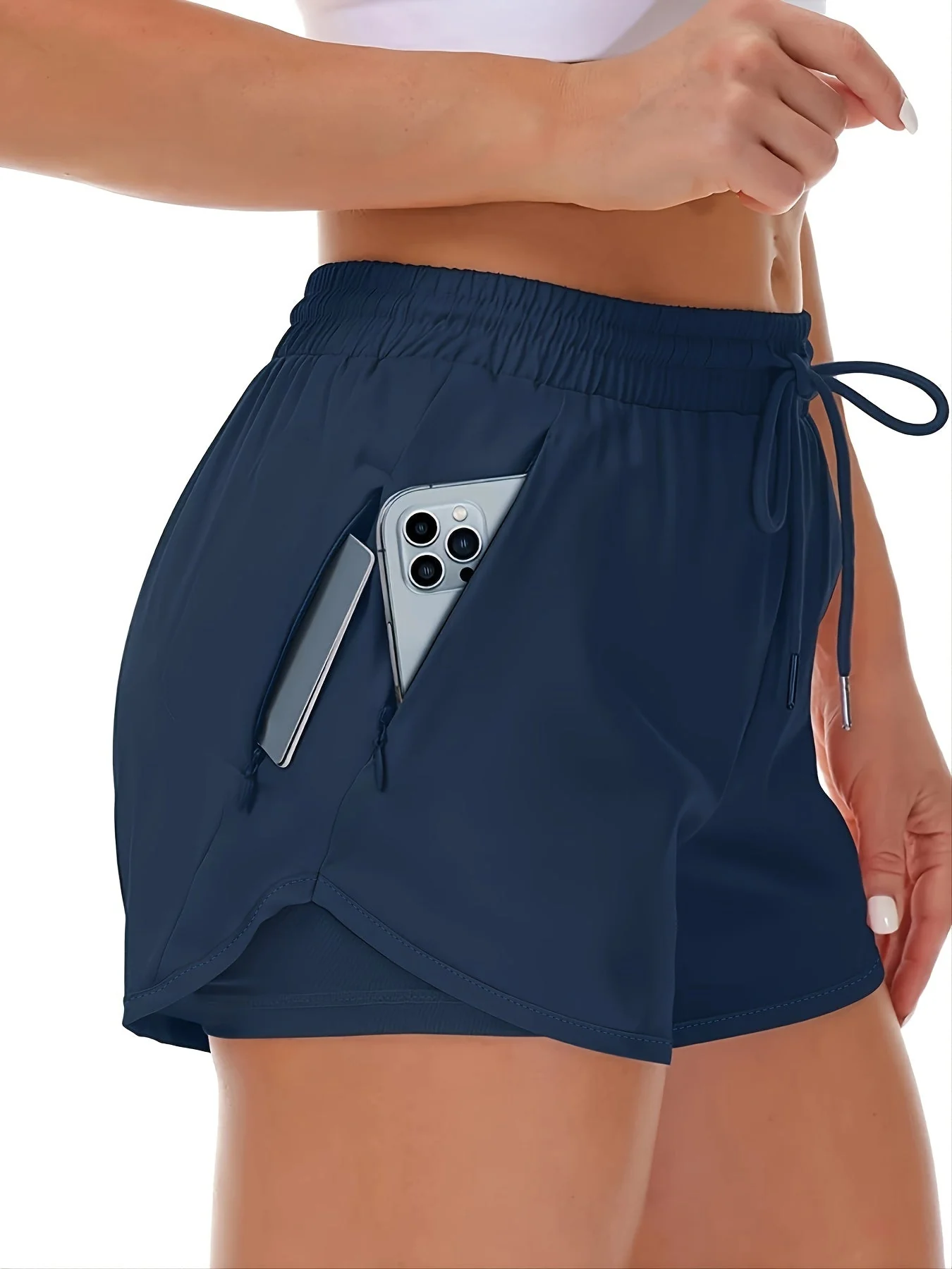 Lotte | Sportieve 2-in-1 dames short met zakken - Image 3