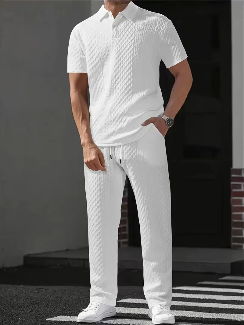 Lounge set met polo en broek