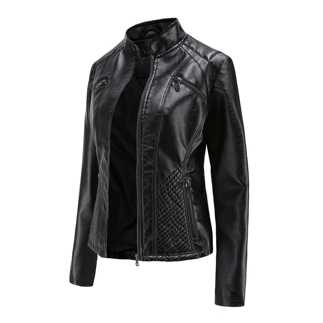 Luna | Verfijnd leren jack voor dames - Image 13