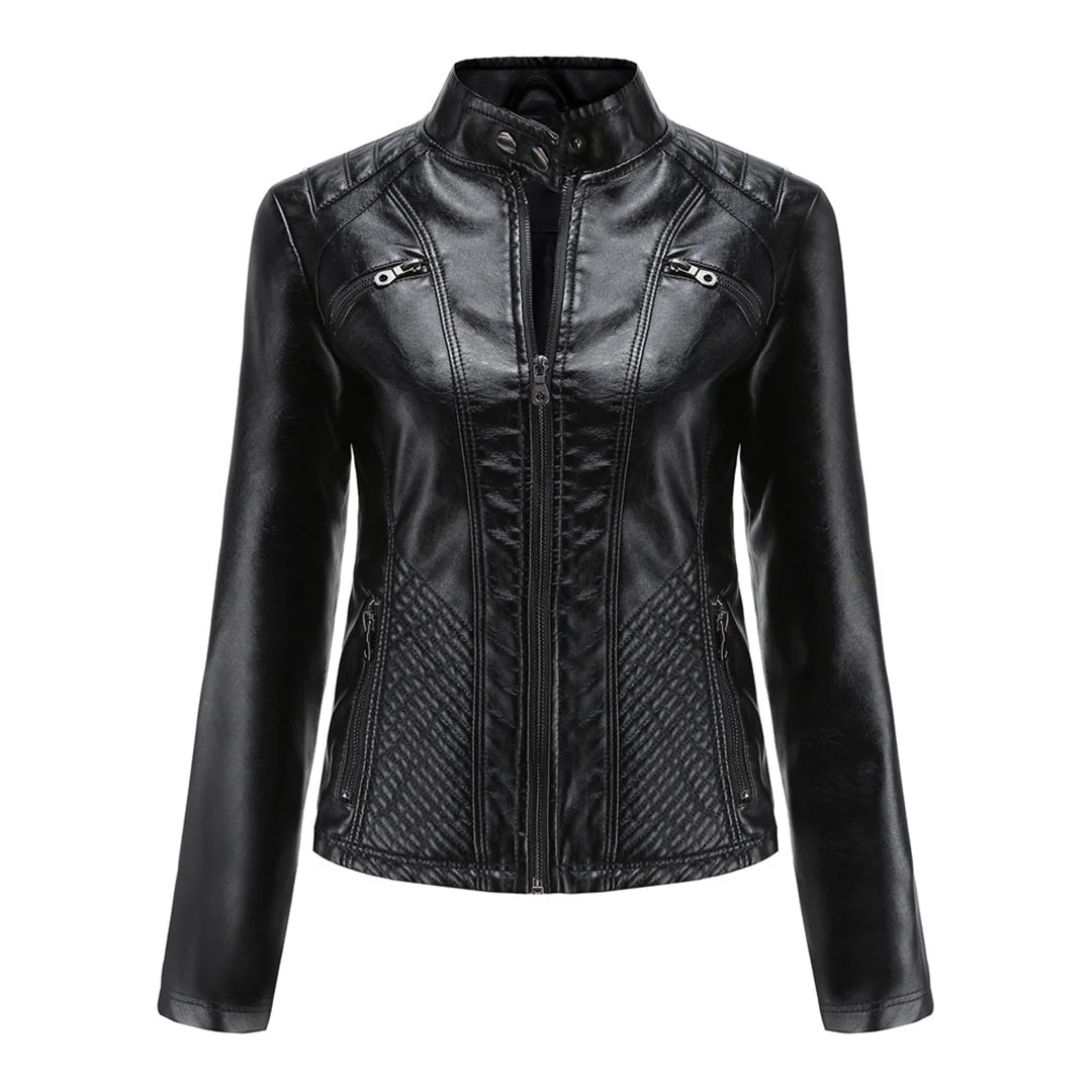 Luna | Verfijnd leren jack voor dames - Image 15