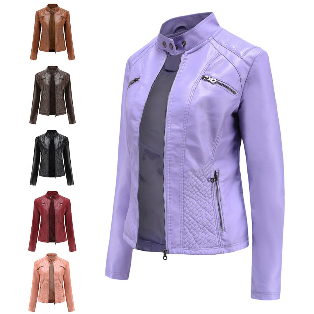 Luna | Verfijnd leren jack voor dames - Image 17