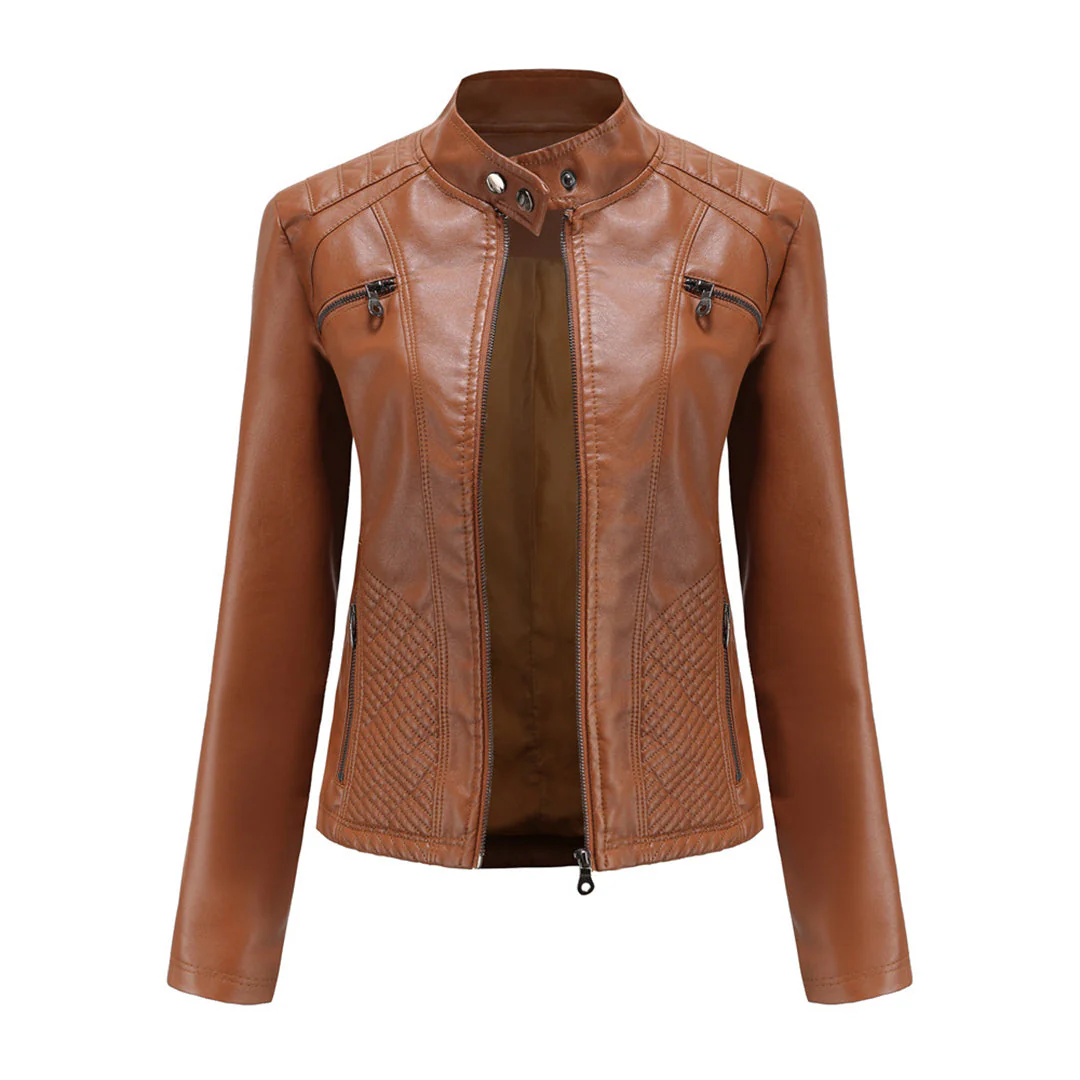 Luna | Verfijnd leren jack voor dames - Image 2