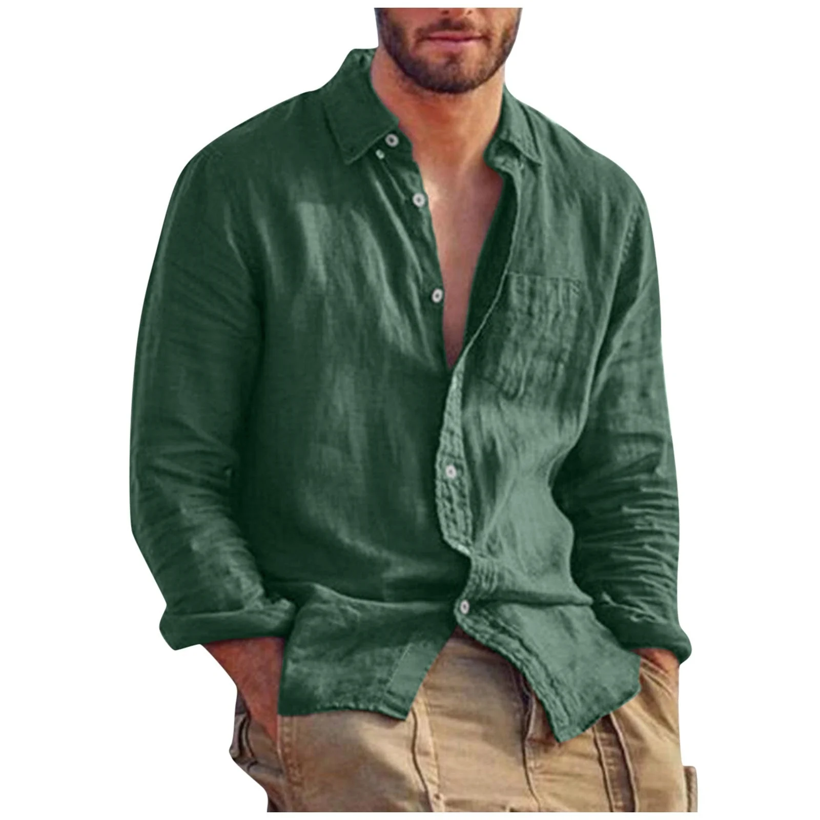 Matteo | Linnen T-shirt V-hals heren - Image 3