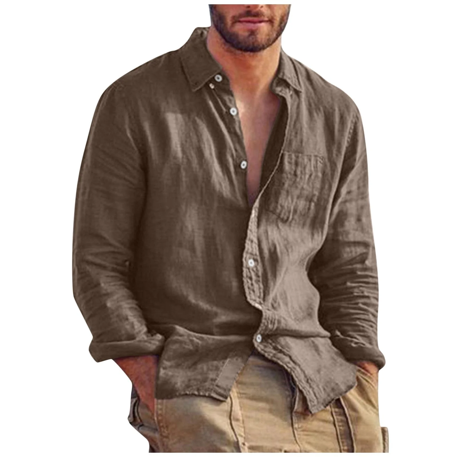 Matteo | Linnen T-shirt V-hals heren - Image 4