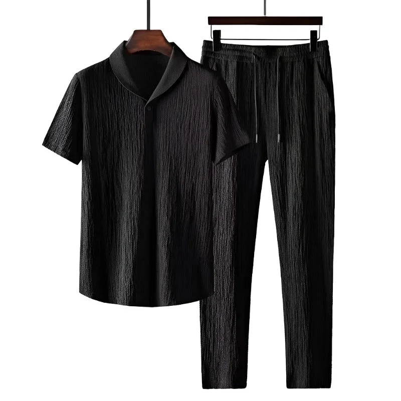 Matthijs | Katoenen polo & pantalon set - Image 4