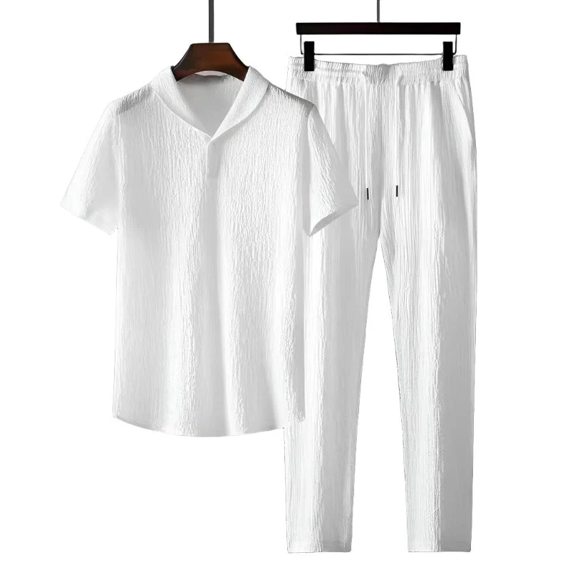 Matthijs | Katoenen polo & pantalon set - Image 5