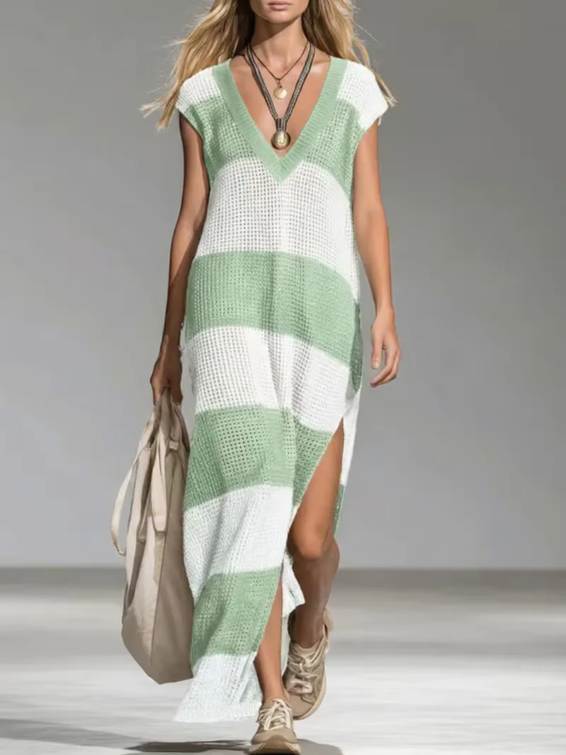 Maxi cover-up met V-hals - Image 18