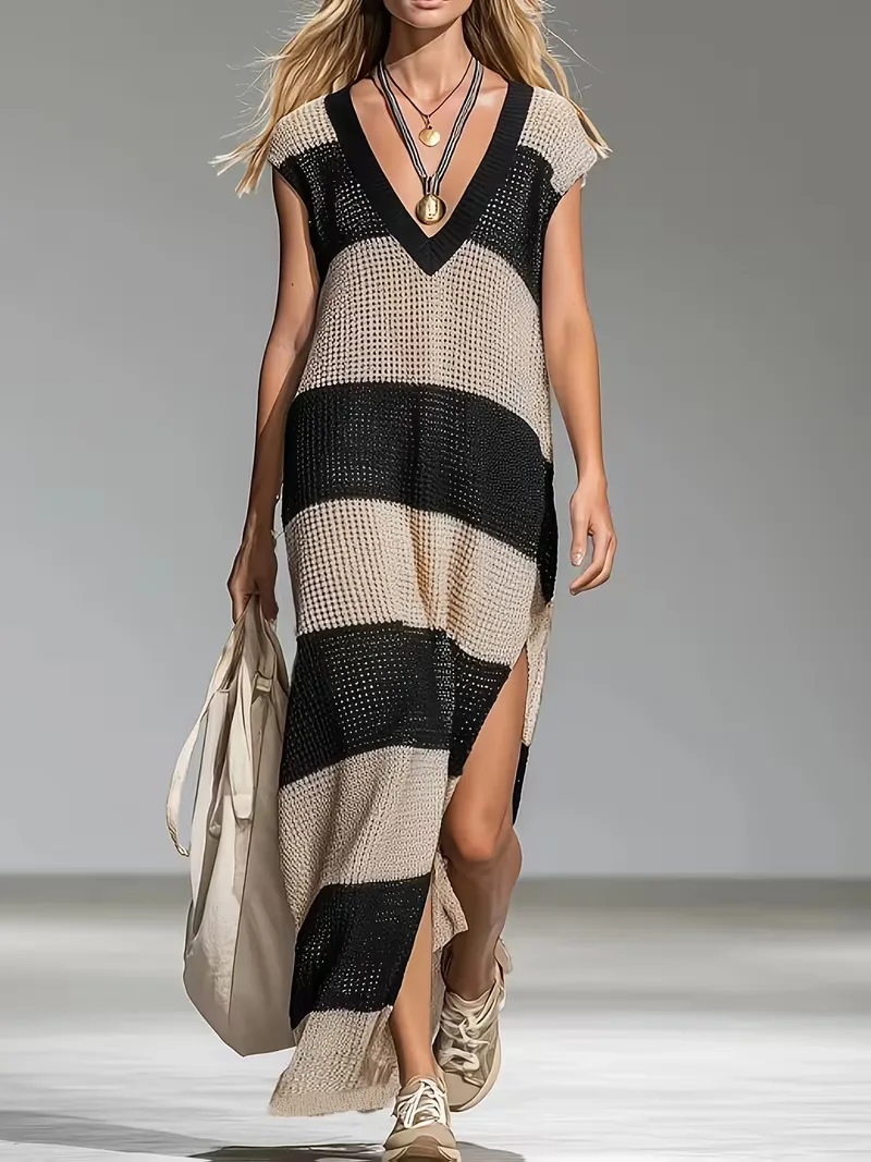 Maxi cover-up met V-hals - Image 23