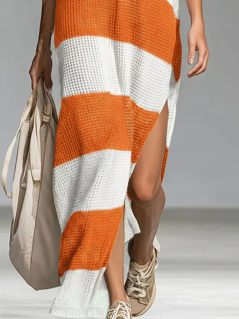 Maxi cover-up met V-hals - Image 4