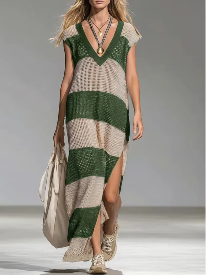 Maxi cover-up met V-hals - Image 5