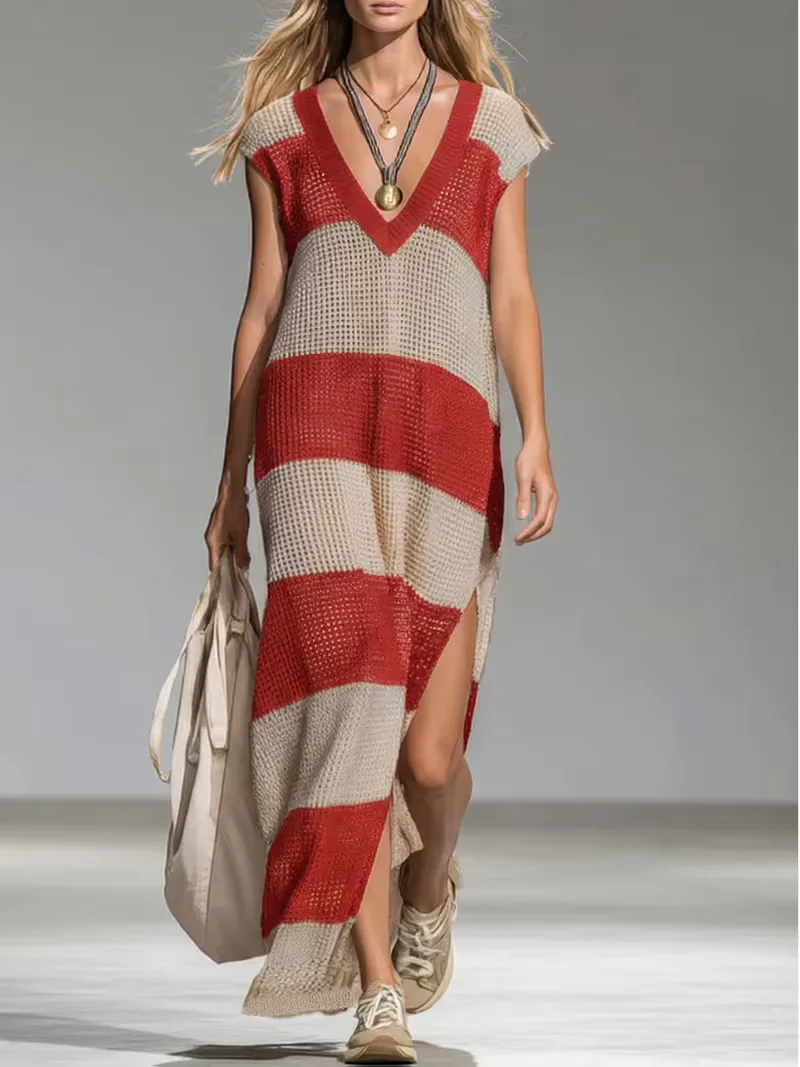 Maxi cover-up met V-hals - Image 9