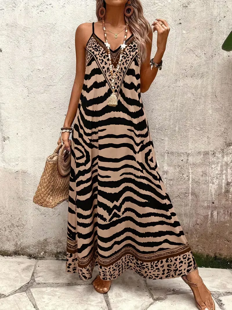 Maxi jurk met leopard print - Image 10