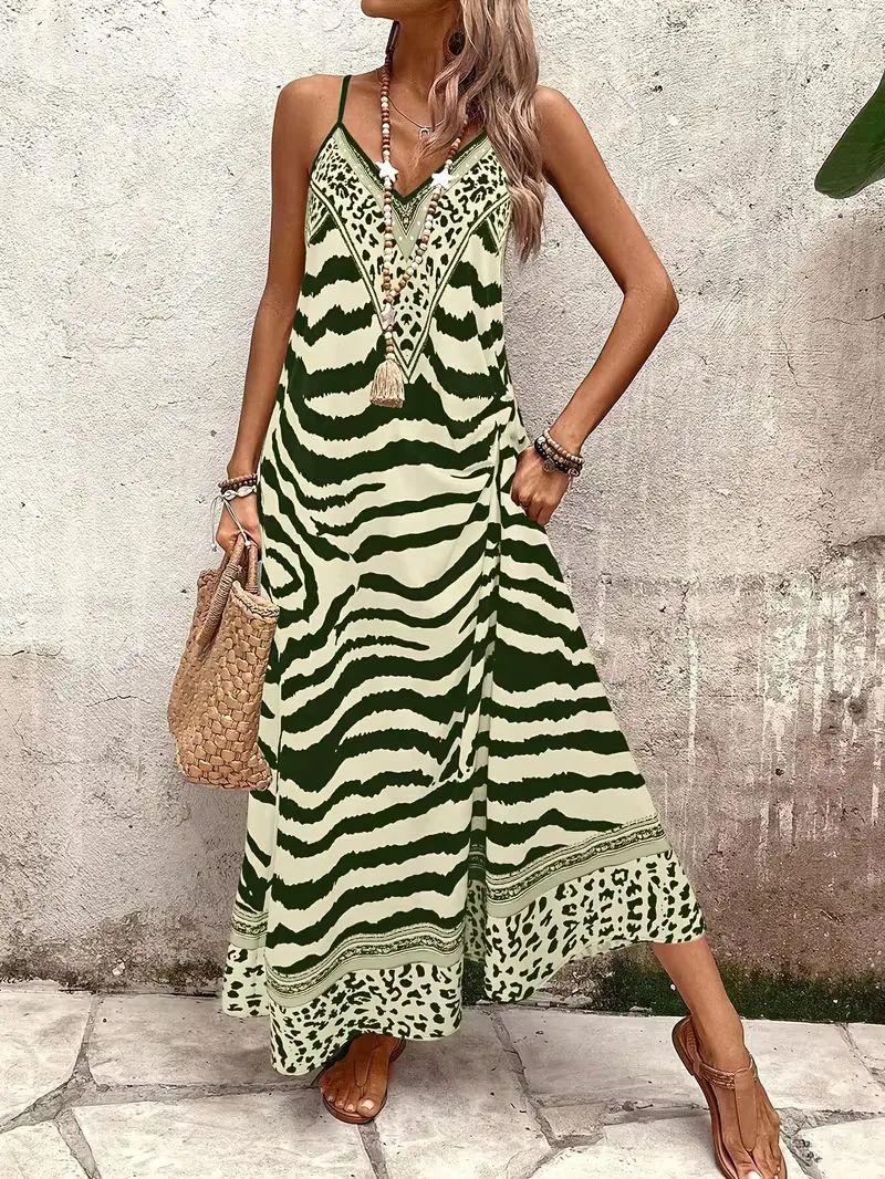Maxi jurk met leopard print - Image 25