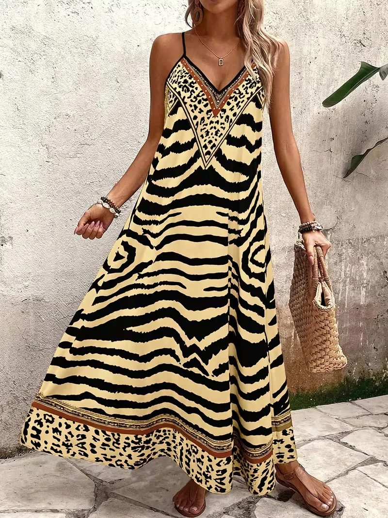 Maxi jurk met leopard print - Image 28