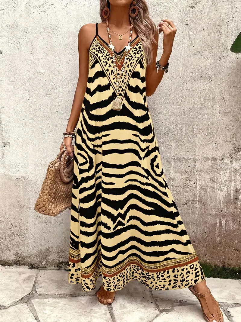 Maxi jurk met leopard print - Image 29