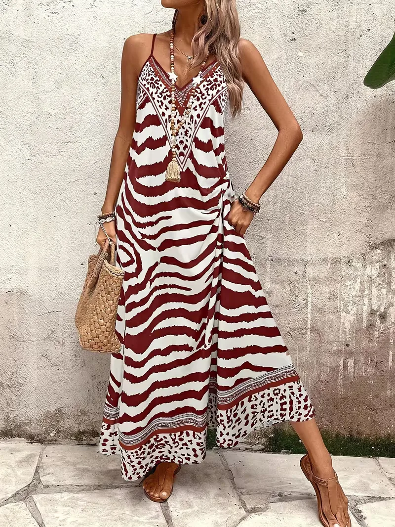 Maxi jurk met leopard print - Image 3
