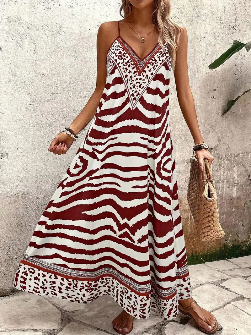 Maxi jurk met leopard print - Image 5