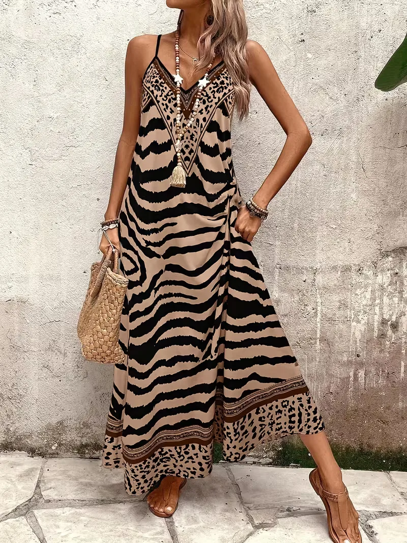 Maxi jurk met leopard print - Image 9