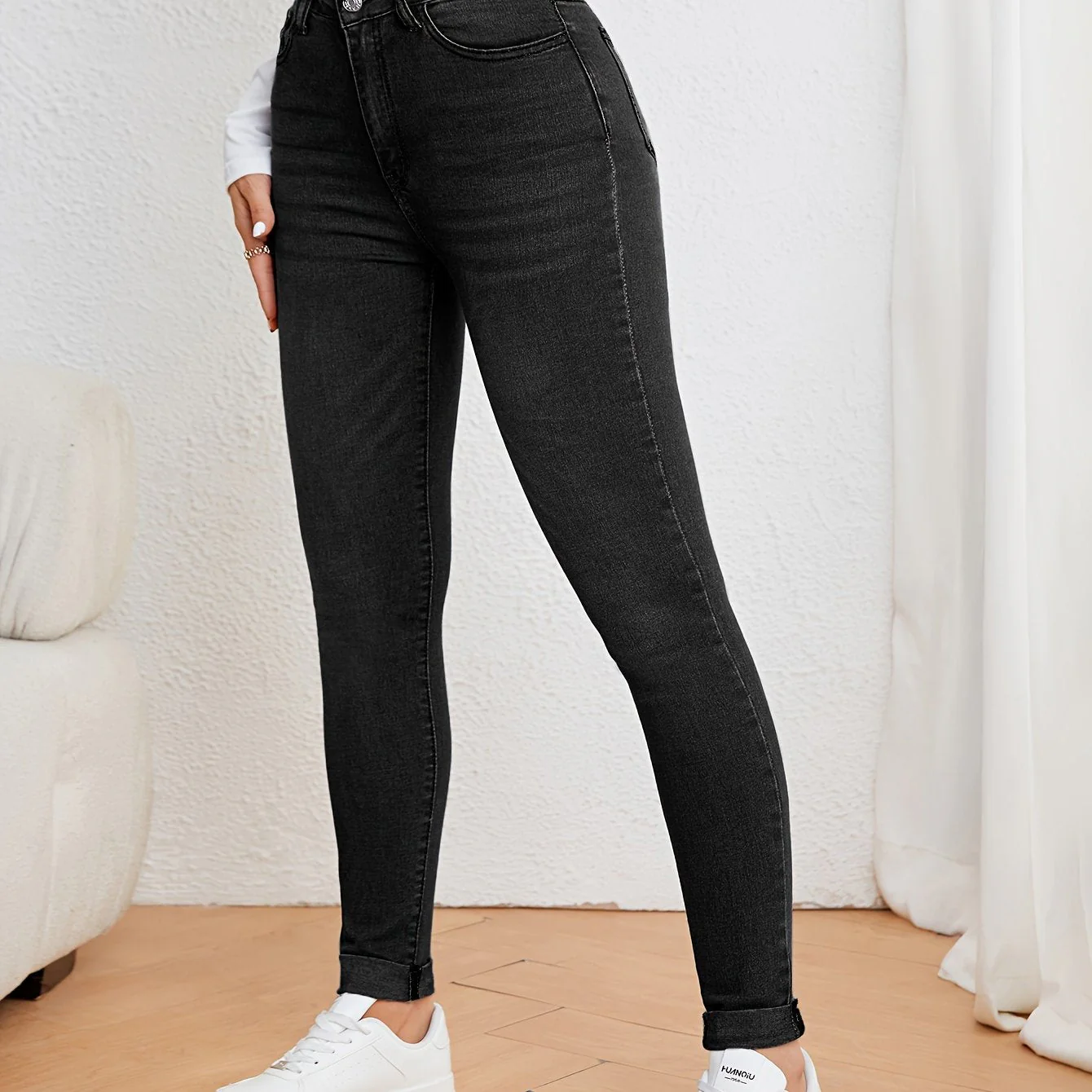 Mila | Dames slim fit jeans met hoge taille - Image 15