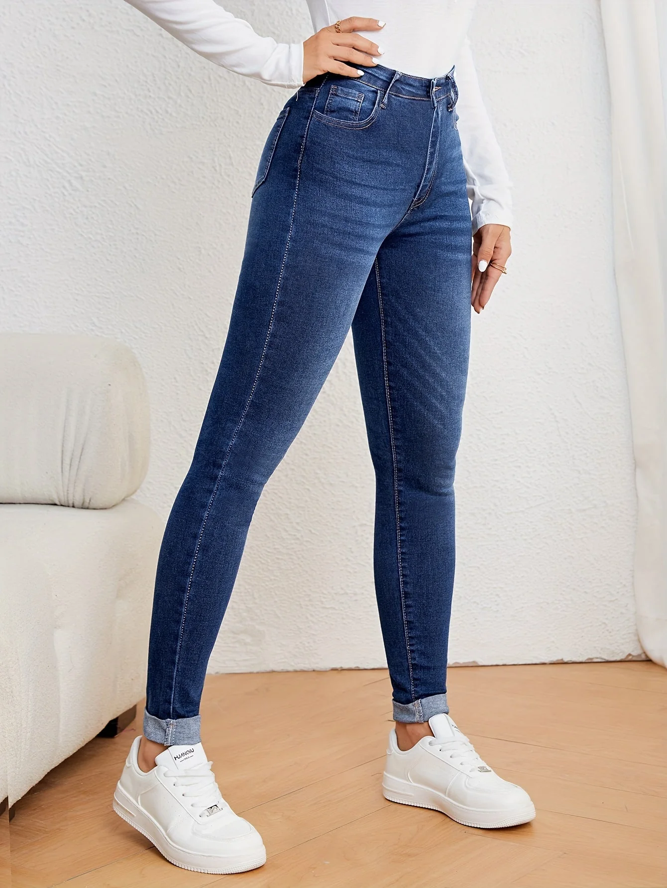Mila | Dames slim fit jeans met hoge taille - Image 5