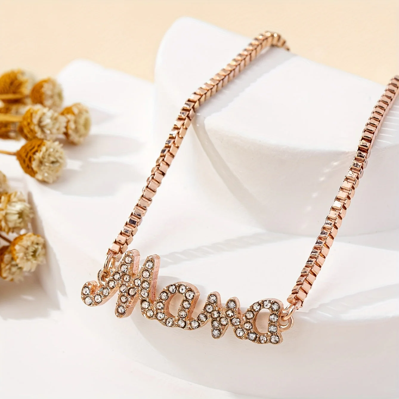 Stijlvolle Mama Letter Bedelarmband met Nepdiamanten - Image 5