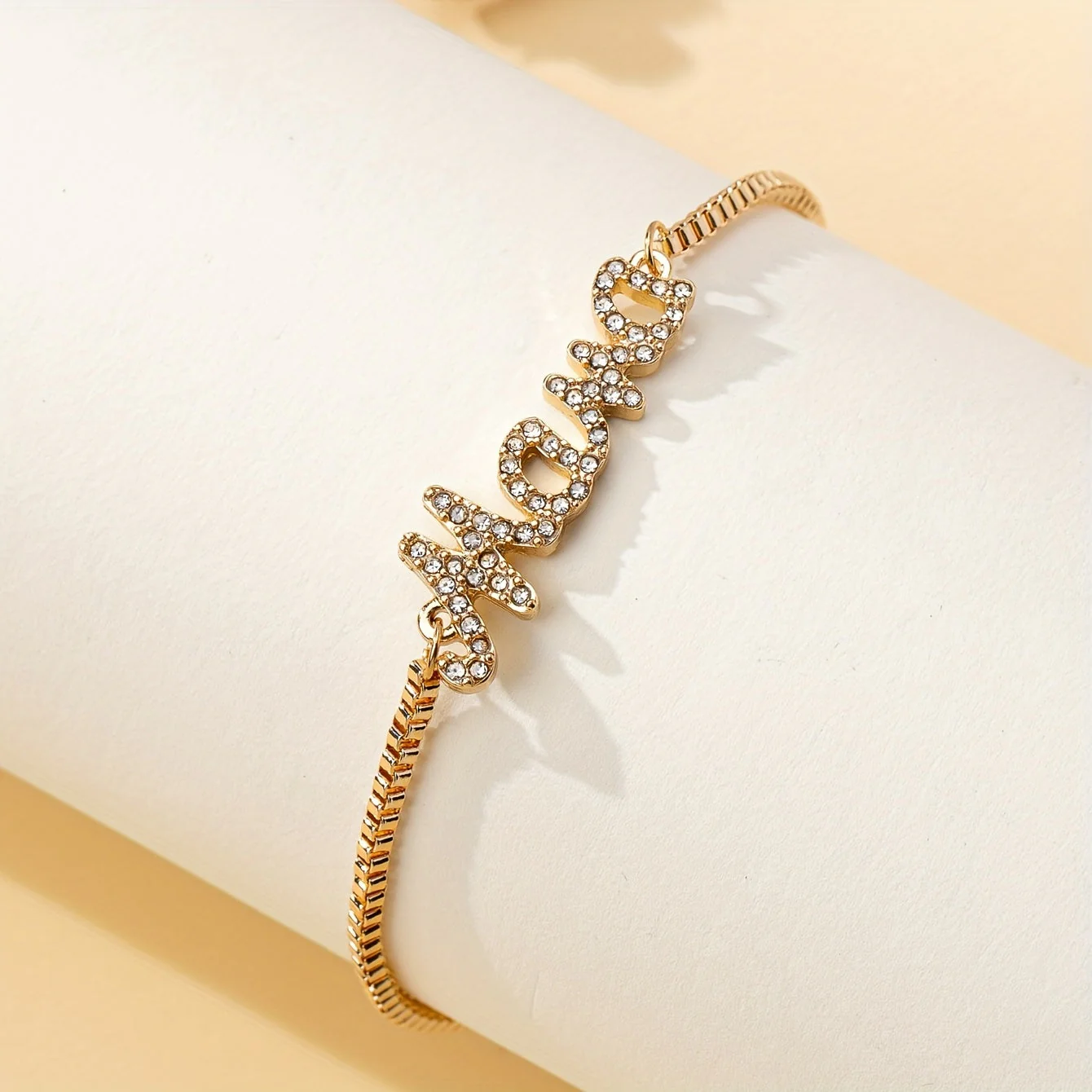 Stijlvolle Mama Letter Bedelarmband met Nepdiamanten - Image 6