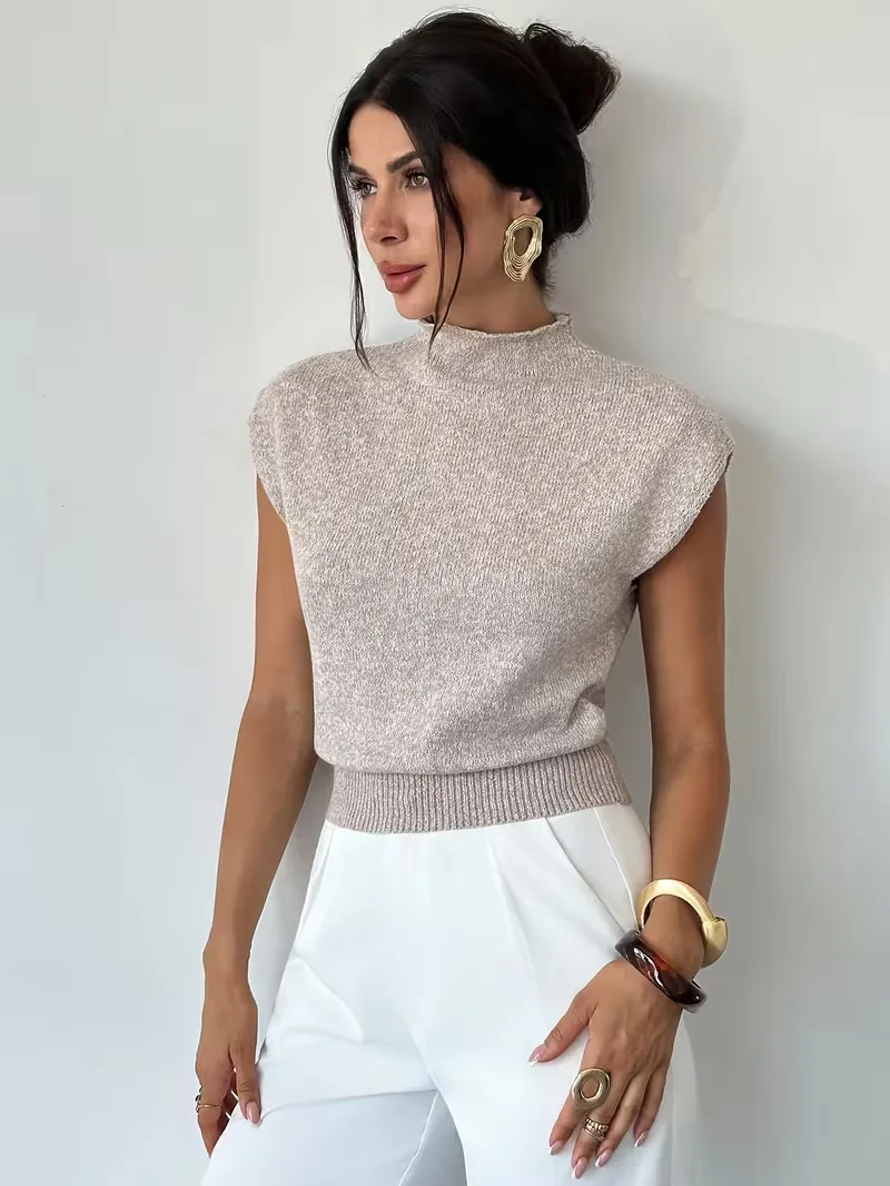 Mouwloos vest met mock neck - Image 10
