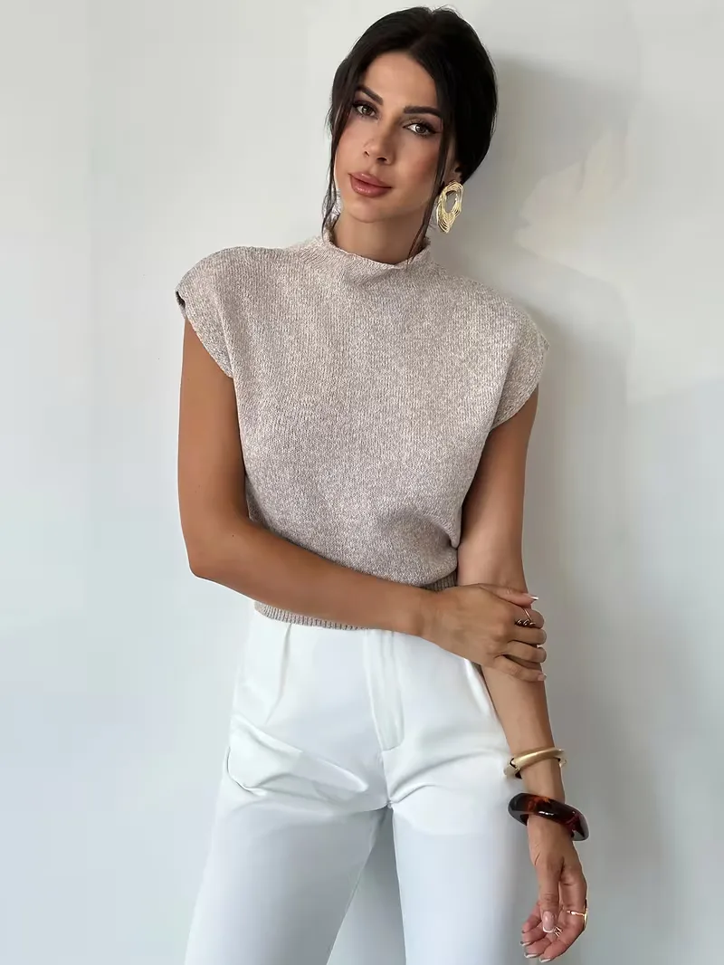 Mouwloos vest met mock neck - Image 11