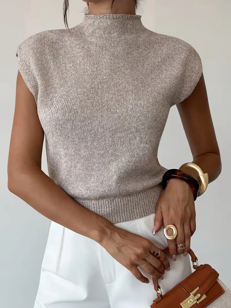 Mouwloos vest met mock neck - Image 12