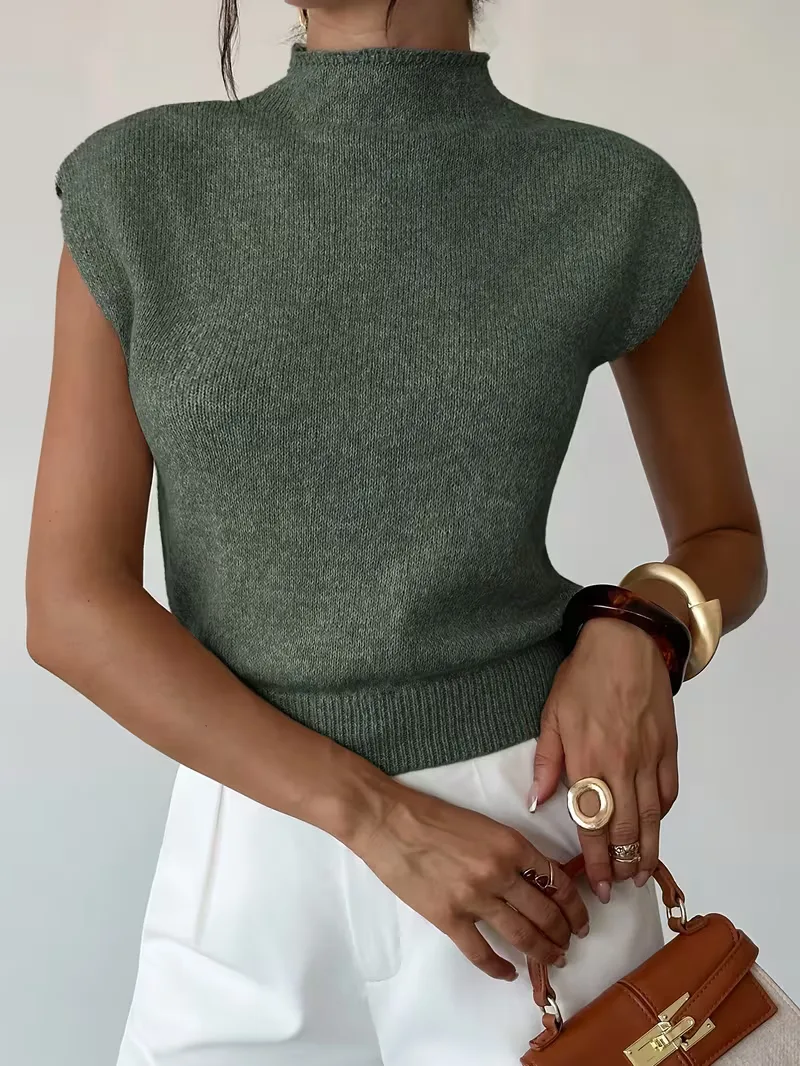 Mouwloos vest met mock neck - Image 17