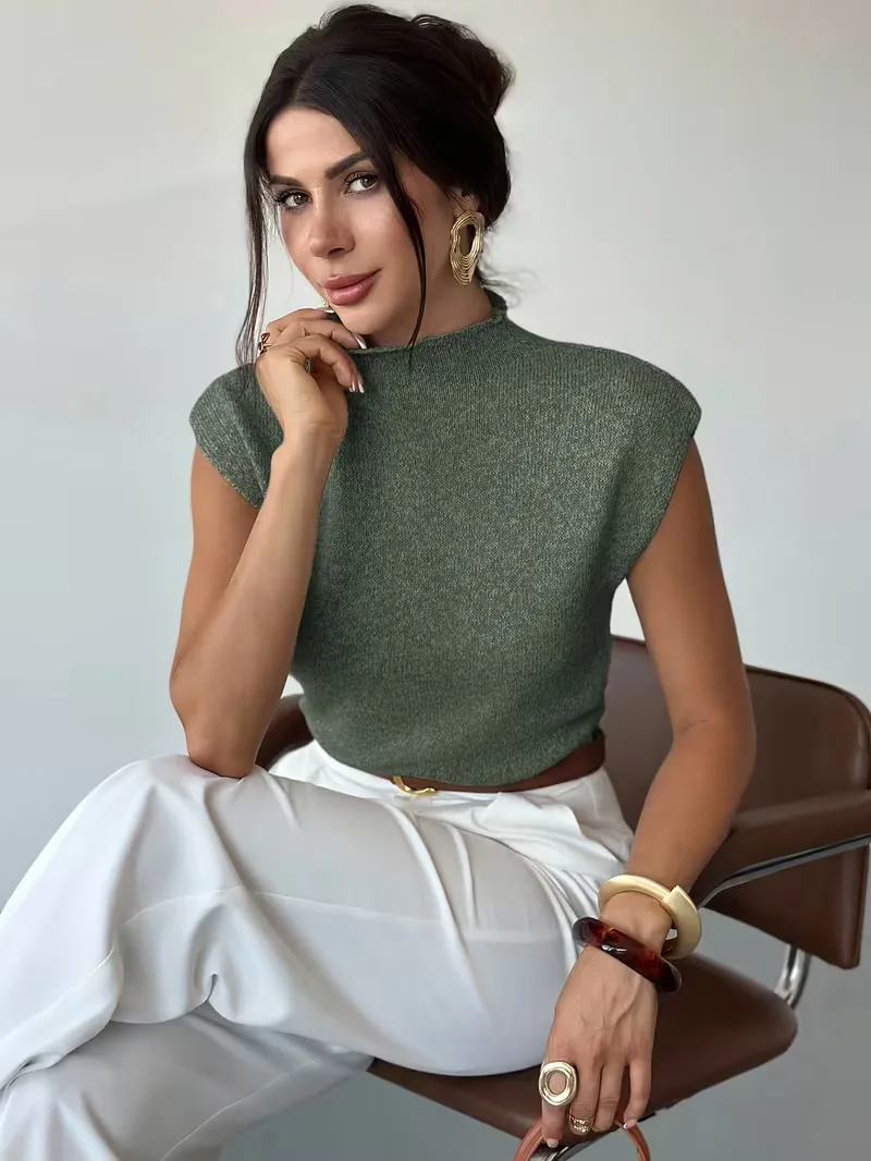 Mouwloos vest met mock neck - Image 18