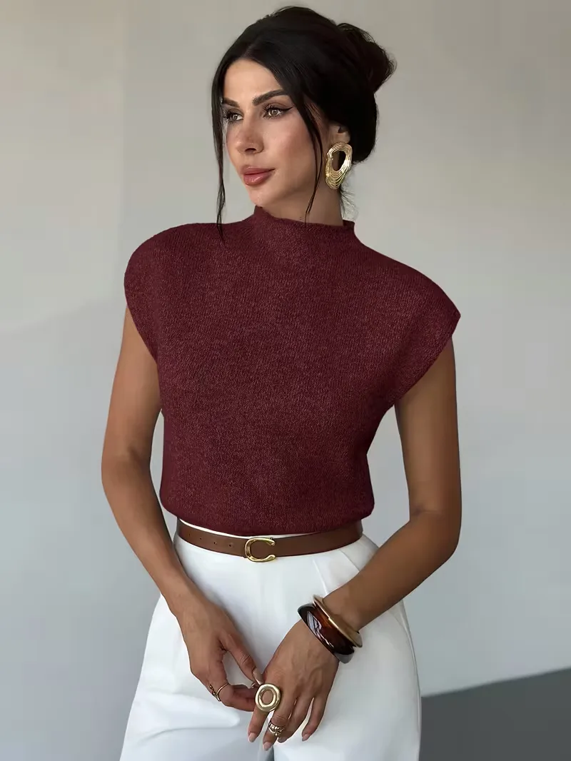 Mouwloos vest met mock neck - Image 21