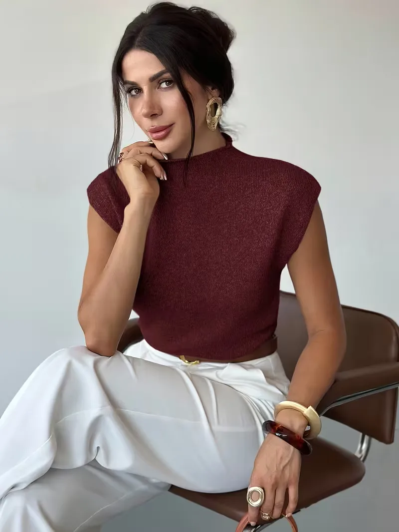 Mouwloos vest met mock neck - Image 22