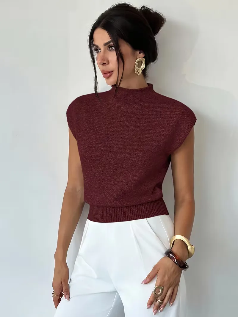 Mouwloos vest met mock neck - Image 23