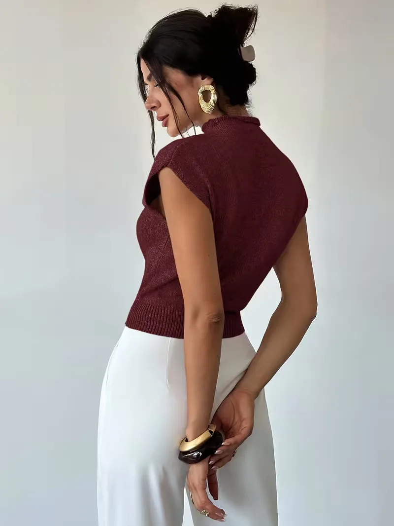 Mouwloos vest met mock neck - Image 25