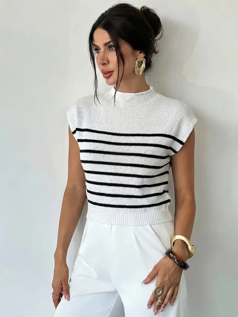 Mouwloos vest met mock neck - Image 3